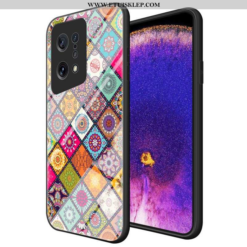 Etui do Oppo Find X5 Patchworkowy Uchwyt Magnetyczny